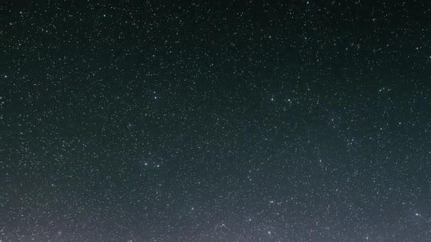 Timelapse Βίντεο Του Σκοτεινού Έναστρου Νυχτερινού Ουρανού Αστέρια Και Γαλακτώδη — Αρχείο Βίντεο