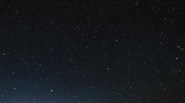 Timelapse video background of Dark Starry Night sky with twinkle stars of milky way galaxy motion in astronomy time lapse 