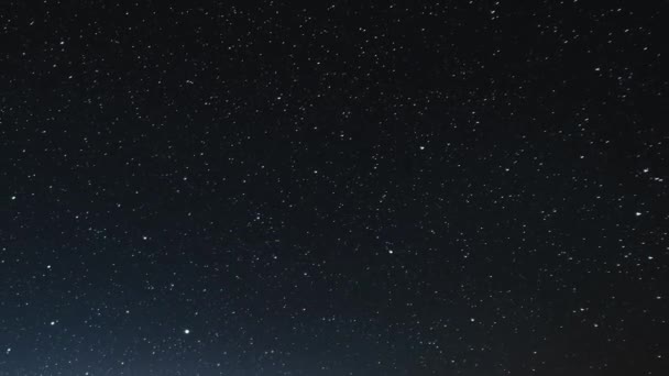 Timelapse Video Background Dark Starry Night Sky Twinkle Stars Milky — Stock videók