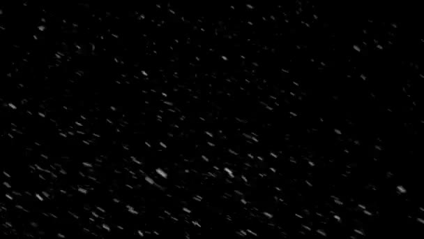 Χιονίζει Μαύρο Φόντο Υψηλής Ποιότητας Easy Blend Video Overlay Screen — Αρχείο Βίντεο