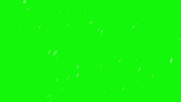 Havazik Zöld Képernyő Háttér Valódi Esik Easy Overlay Előtér Réteg — Stock videók