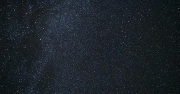 Timelapsee Video Cielo Nocturno Con Estrellas Brillantes Galaxia Vía Láctea — Vídeo de stock