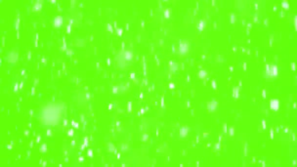 在绿幕的衬托下 下着大雪 雪片缓缓飘落在风中 真正的雪在寒冷的冬天 绿色屏幕上的视频覆盖 轻松地叠好琴键 — 图库视频影像