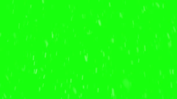 Pada Śnieg Zielonym Ekranie Tło Wideo Nakładki Zimowej Przyrody Łatwe — Wideo stockowe