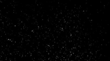 Gerçek kar taneleri kış mevsiminde yavaşça siyah zemine düşer. Huzur içinde kar yağıyor. Yapım sonrası kaplamalar, girişler, geçişler veya mevsimsel etkiler için idealdir. 