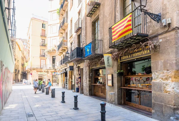 Barcelone Espagne Juillet 2017 Vue Sur Rue Dans Quartier Born — Photo