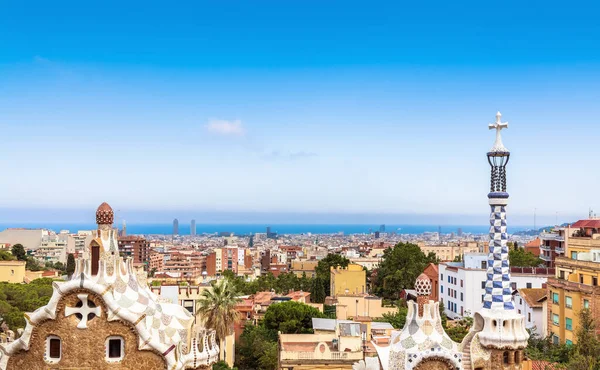 Barcelona Spanien Juli 2017 Stadtsilhouette Von Barcelona Blick Vom Berühmten — Stockfoto