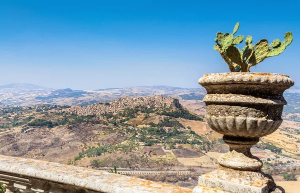 Панорамний Вид Гори Мадоні Місто Калассібетта Енни Сицилія Італія Ліцензійні Стокові Фото