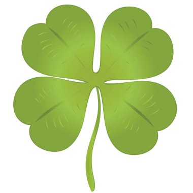 Aziz Patrick kutlamaları için izole şans yoncası; ilkbahar kutlamaları için yaprak tasarımı; 1 Mart yaprağı