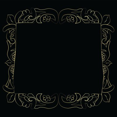 Sertifika, duyuru, mesaj; karalama yaprağı çerçevesi; iletiler için sınır 