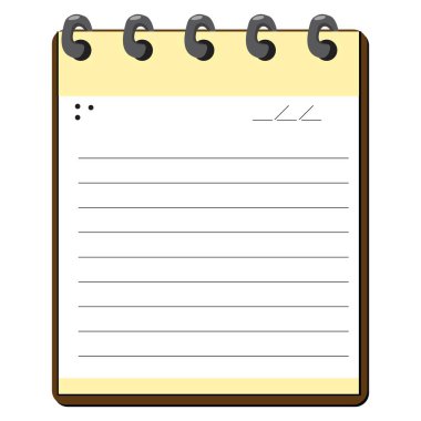 Boş sayfalı not defteri tasarımı; boş satırlar not defteri 