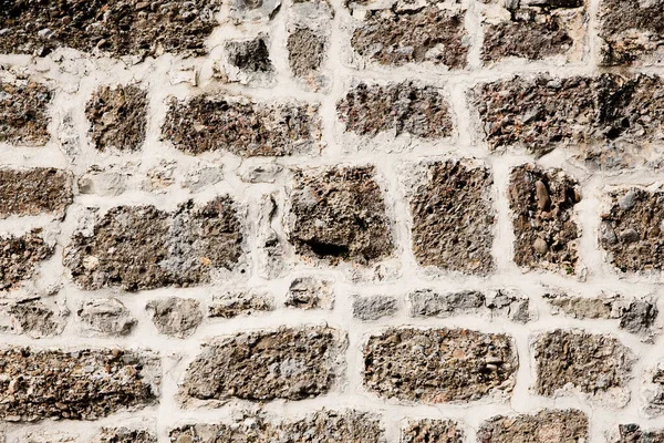 Старая Стена Здания Текстура Серого Камня Булыжника Кирпича — стоковое фото
