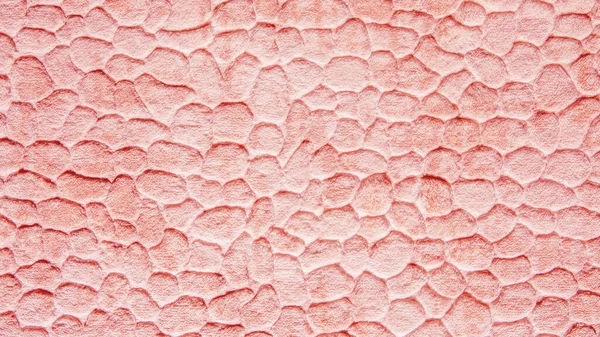 Rózsaszín Plüss Szövet Textúra Szőnyeg Minta Emelt Körökkel Rendelkező Szövetek — Stock Fotó