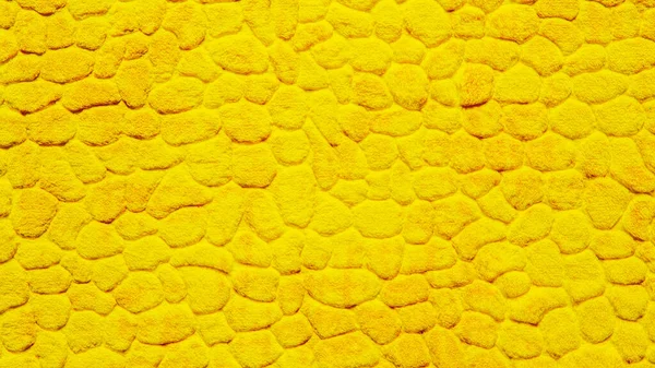 黄色毛绒面料质感 地毯图案 有凸起圆圈的绒毛织物 黄色背景 — 图库照片