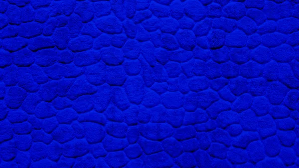Textura Tecido Pelúcia Azul Padrão Tapete Pilha Tecido Com Círculos — Fotografia de Stock
