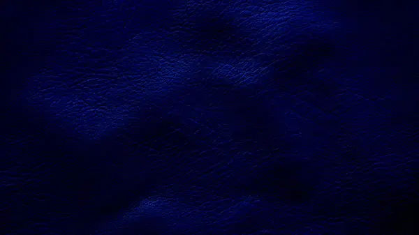 深蓝色牛皮折皱的质感 海军蓝色皮革背景 — 图库照片