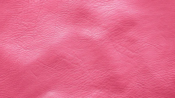 Crumpled Texture Pink Cowhide Close Leather Background — Stock Photo, Image