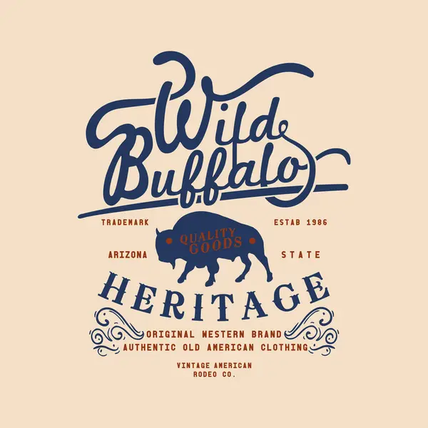 Grunge efektli klasik batı etiket tasarımı