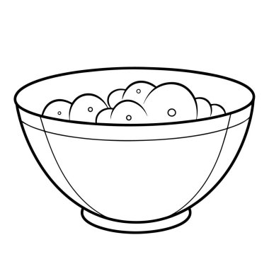 Projeleri basit ve zarif bir kase simgesi ile vektör biçiminde, çeşitli tasarım ihtiyaçları için uygun hale getir.