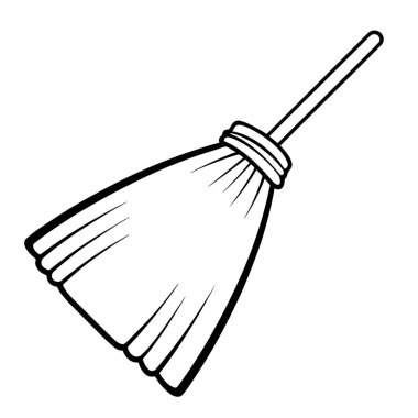 Projeleri basit ve işlevsel bir süpürge simgesi ile vektör biçiminde, çeşitli tasarım ihtiyaçları için uygun hale getir.