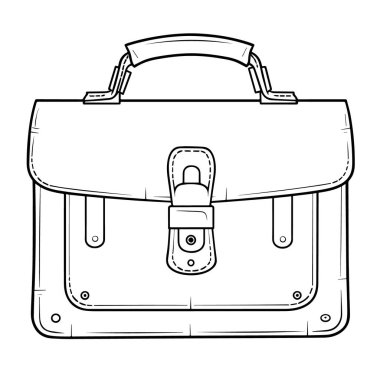 Gösterişli evrak çantası ana hatları ölçeklenebilir vektör biçiminde simgesi.