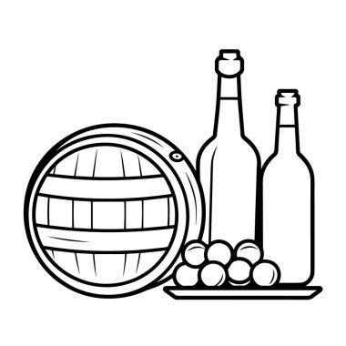 Parlak içecek taslak simgesi ölçeklenebilir vektör biçiminde.
