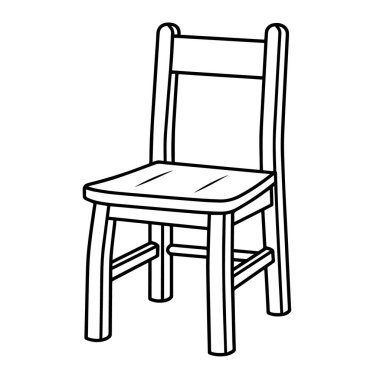 Basit kullanım için boyutlandırılabilir vektör biçiminde parlak sandalye ana hatları simgesi.