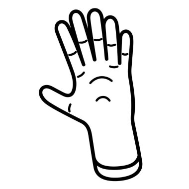 Pürüzsüz el çizgisi simgesi ölçeklenebilir vektör biçiminde.