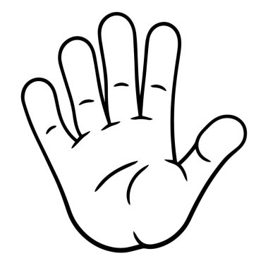 Pürüzsüz el çizgisi simgesi ölçeklenebilir vektör biçiminde.
