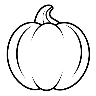 Kolay kullanım için boyutlandırılabilir vektör biçiminde parlak kabak çizgisi simgesi.