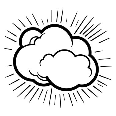 Kolay kullanım için boyutlandırılabilir vektör biçiminde parlak konuşma balonu ana hatları simgesi.