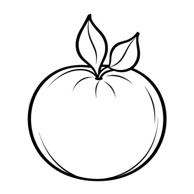 Pürüzsüz Çin armudu dış hat simgesi ölçeklenebilir vektör biçiminde.