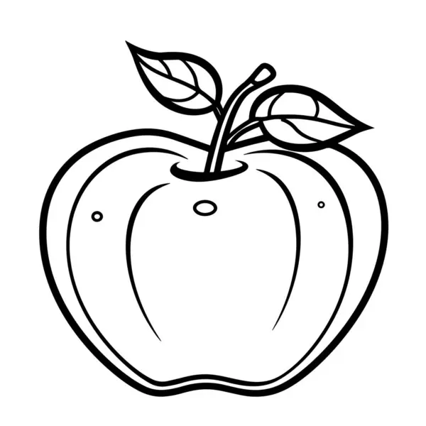 Vektorillustration Eines Minimalistischen Apfelsymbols Perfekt Für Diverse Grafische Projekte — Stockvektor