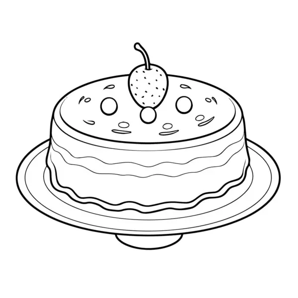 スリーレックケーキ 使いやすいスケーラブルベクター形式のアイコン — ストックベクタ
