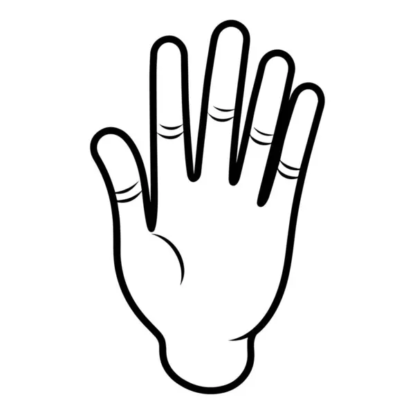 Ícone Contorno Mão Elegante Formato Vetorial Escalável — Vetor de Stock