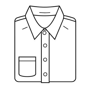 Bir iş gömleği taslak simgesi vektör illüstrasyonu, kurumsal projeler için ideal.
