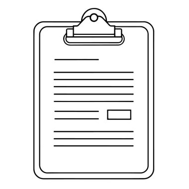 Bir kontrol listesi özet simgesinin vektör illüstrasyonu, görev yönetimi projeleri için ideal.