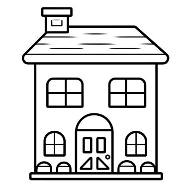 Mağaza önü projeleri için ideal bir dükkan inşa simgesinin vektör illüstrasyonu.