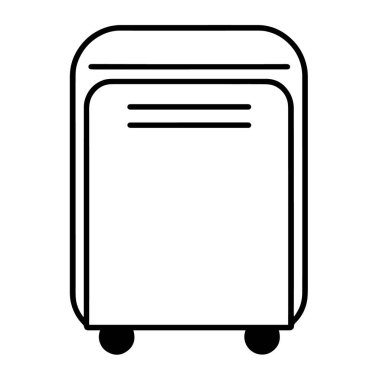 Pürüzsüz hava soğutma dış hat simgesi ölçeklenebilir vektör biçiminde.