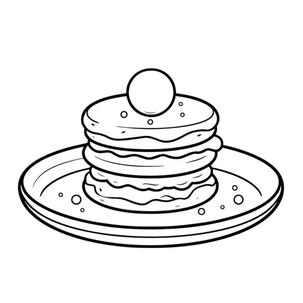 Векторна Ілюстрація Піктограми Контуру Бутербродного Сніданку Ідеально Підходить Бранч Проектів — стоковий вектор