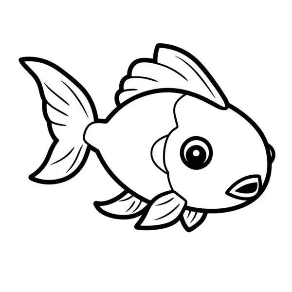 Векторна Ілюстрація Значка Контуру Риби Коропа Ідеально Підходить Риболовлі — стоковий вектор
