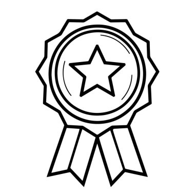 Bir minimalist ödül özet simgesinin vektör illüstrasyonu, tanınmak için ideal.