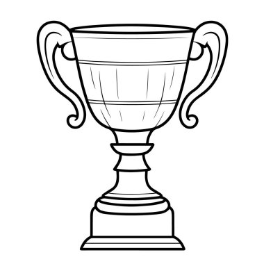 Minimalist şampiyonluk simgesinin vektör illüstrasyonu, zafer için ideal..