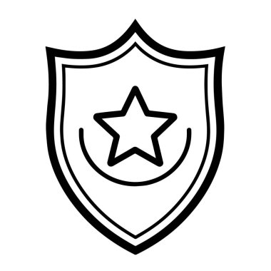 Bir minimalist garanti amblem ana hatları simgesinin vektör illüstrasyonu, garanti için ideal.