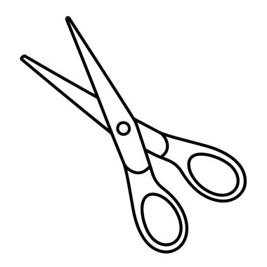 Bir minimalist makas taslak simgesinin vektör illüstrasyonuName.