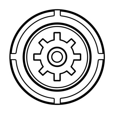 Bir minimalist ayarların vektör illüstrasyonuName.