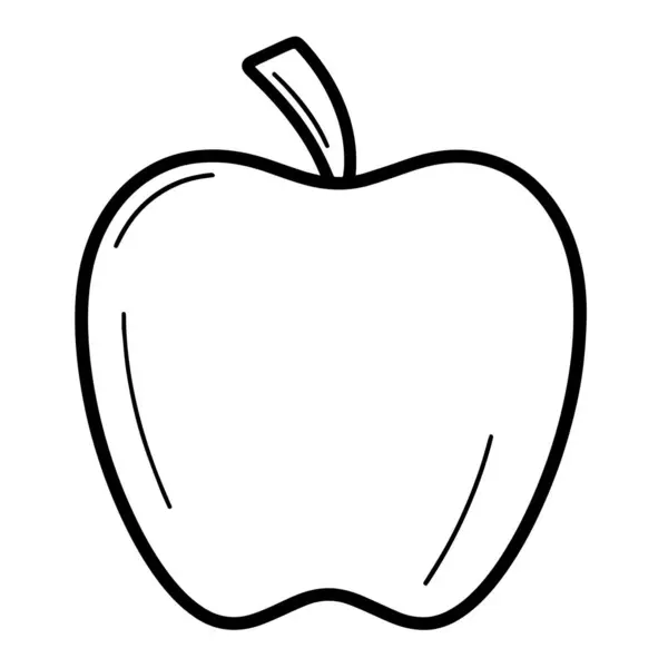Vektorillustration Eines Minimalistischen Apfelsymbols Perfekt Für Obst Projekte — Stockvektor