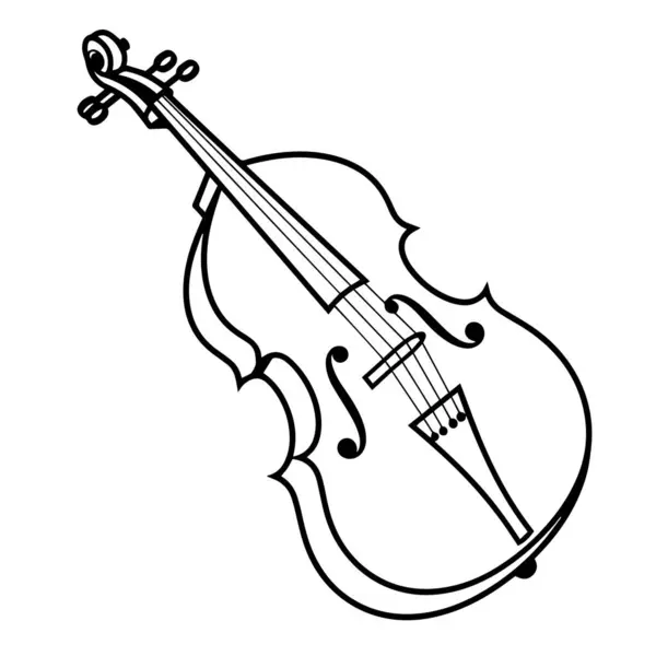 Orkestra temaları için ideal bir minimalist kontraksam ana hatları simgesinin vektör illüstrasyonu.