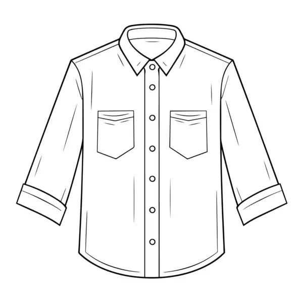 Bir minimalist erkek giyimi taslak ikonu vektör illüstrasyonu, giyim için mükemmel.