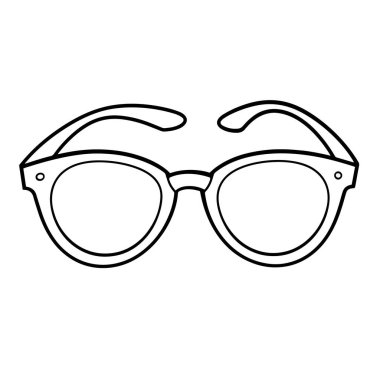 Gösterişli vektör içinde minimalist güneş gözlüğü simgesi.